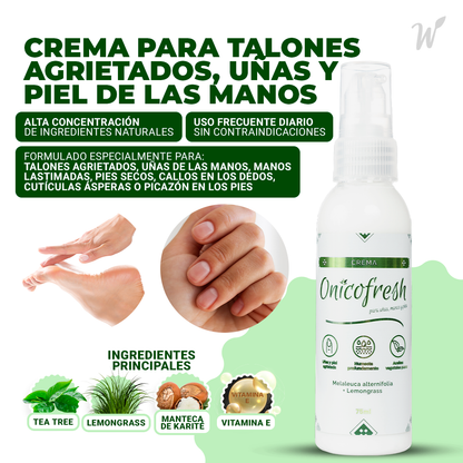 Crema para Talones agrietados, Hongos en Uñas y Piel de manos 75 ml