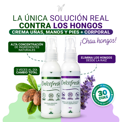 Kit Antihongos Crema Manos y Pies + Crema Corporal 75 ml c/u