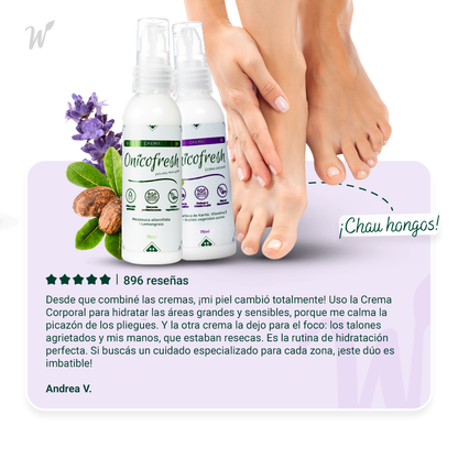 Kit Antihongos Crema Manos y Pies + Crema Corporal 75 ml c/u