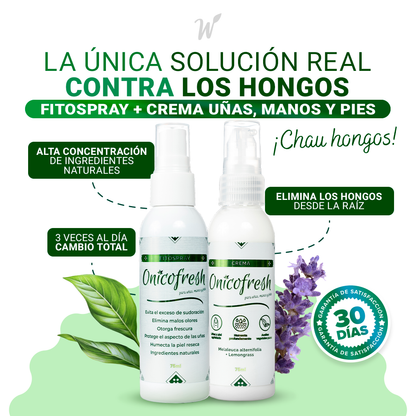 Kit Antihongos Fitospray Uñas + Crema Manos y Pies 75 ml c/u