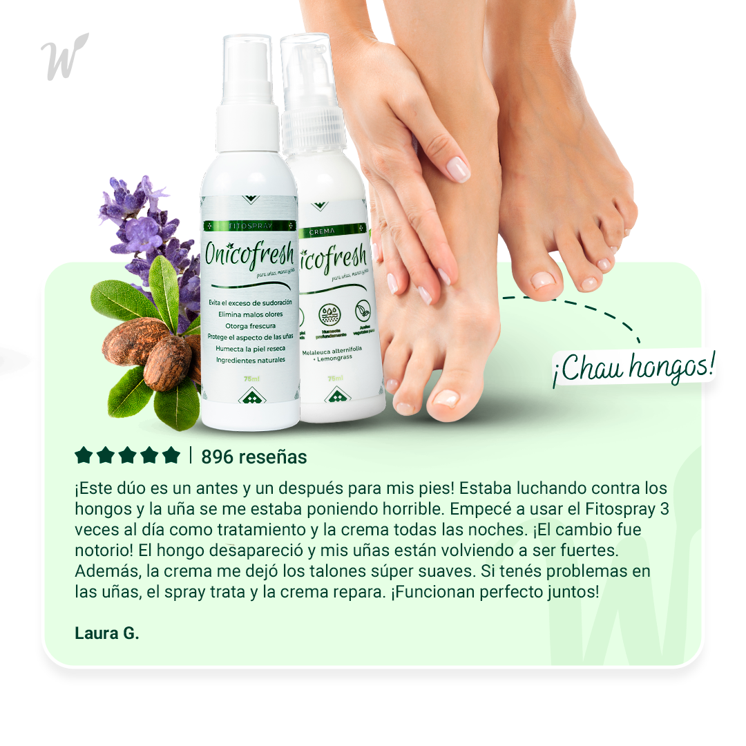 Kit Antihongos Fitospray Uñas + Crema Manos y Pies 75 ml c/u