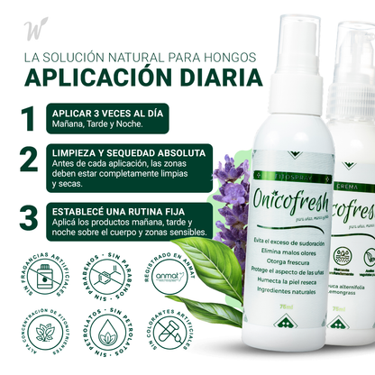 Kit Antihongos Fitospray Uñas + Crema Manos y Pies 75 ml c/u
