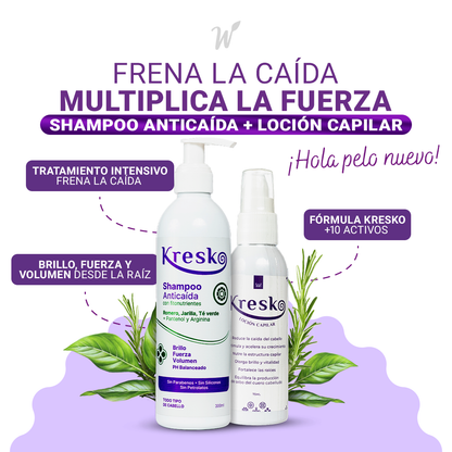 Kit CAPILAR ANTICAÍDA Shampoo 300 ml + Loción 75ml