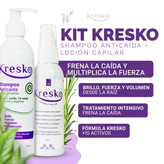Kit CAPILAR ANTICAÍDA Shampoo 300 ml + Loción 75ml
