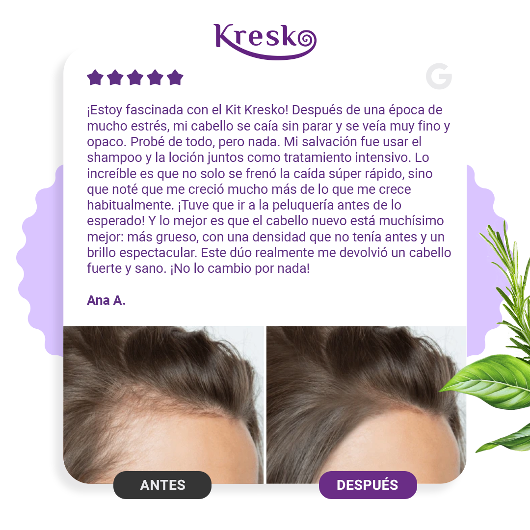 Kit CAPILAR ANTICAÍDA Shampoo 300 ml + Loción 75ml