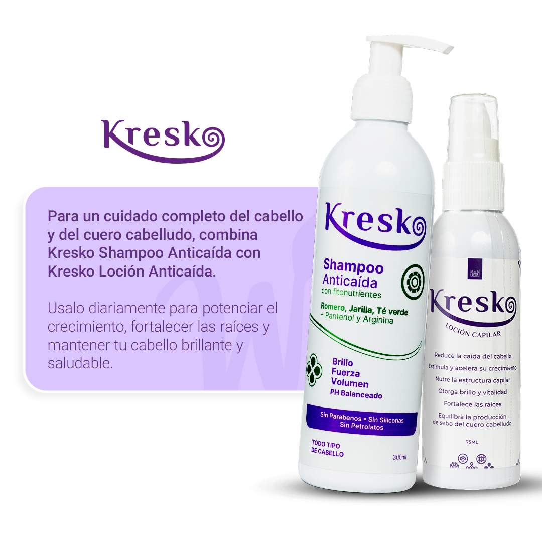 Kit CAPILAR ANTICAÍDA Shampoo 300 ml + Loción 75ml