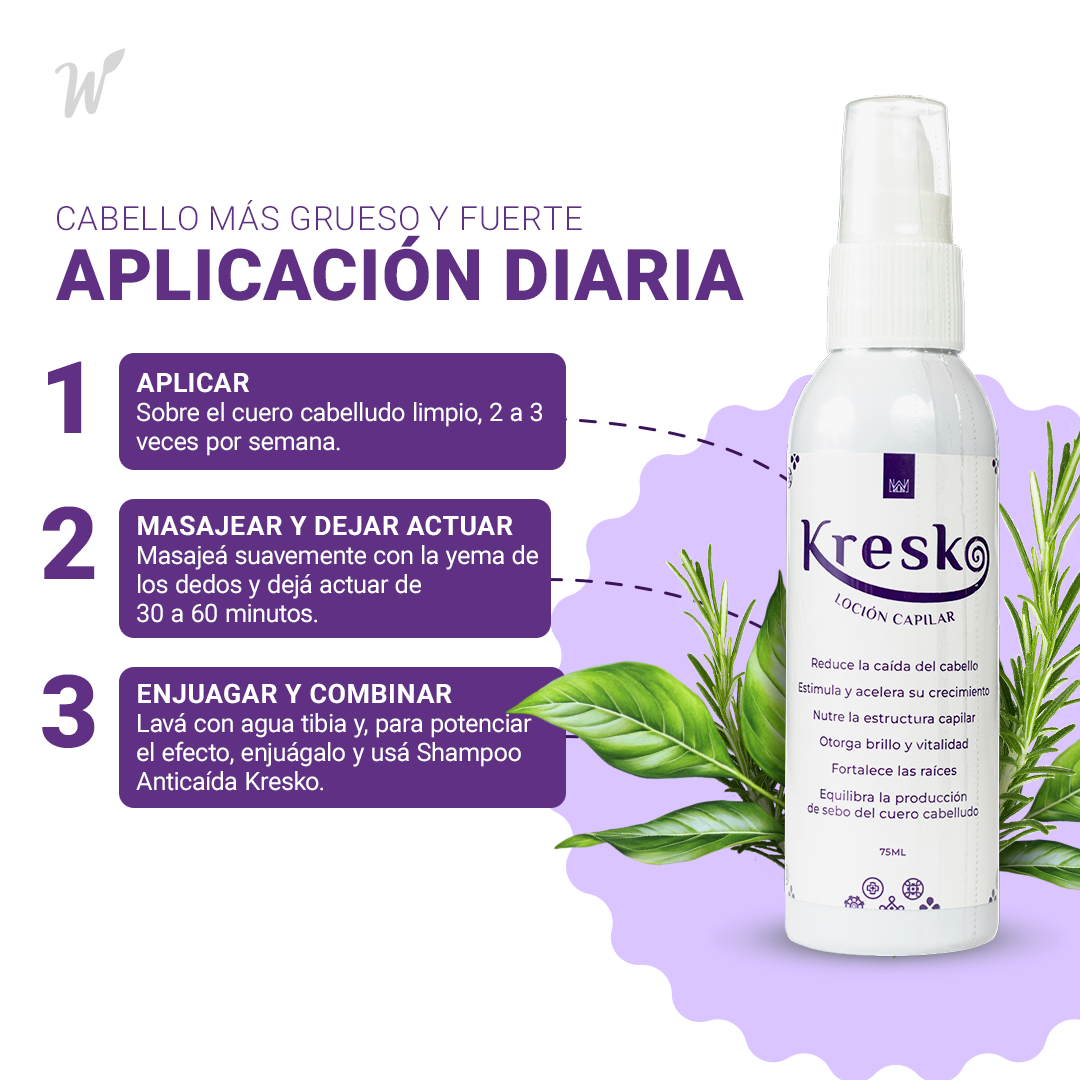 Kit CAPILAR ANTICAÍDA Shampoo 300 ml + Loción 75ml
