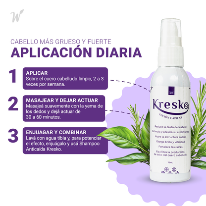 Kit CAPILAR ANTICAÍDA Shampoo 300 ml + Loción 75ml